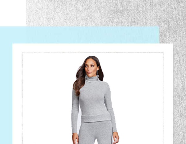 NY & Co. x Gabrielle Union Grey Sweater Palazzo Sweater and Pants from